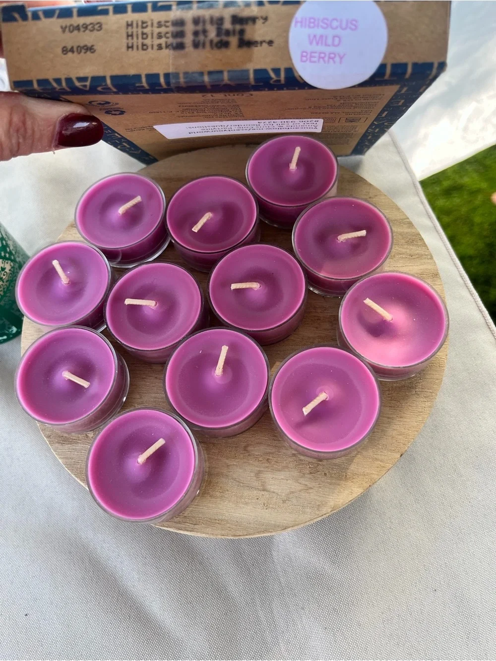 Partylite Purple Hibiscus Wild Berry Tealight Fruity Candle